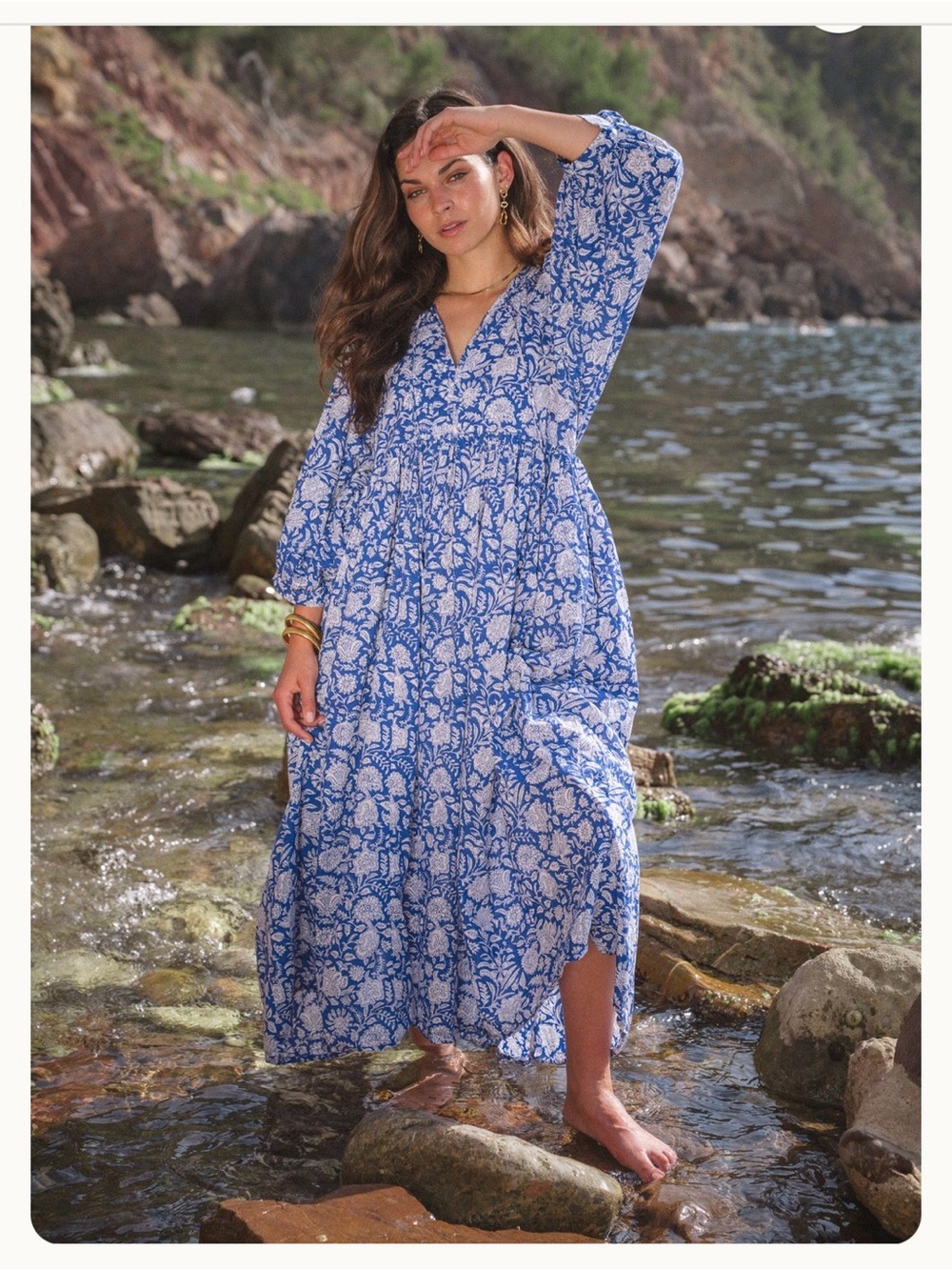 Maya Midi Dress Blue Iris